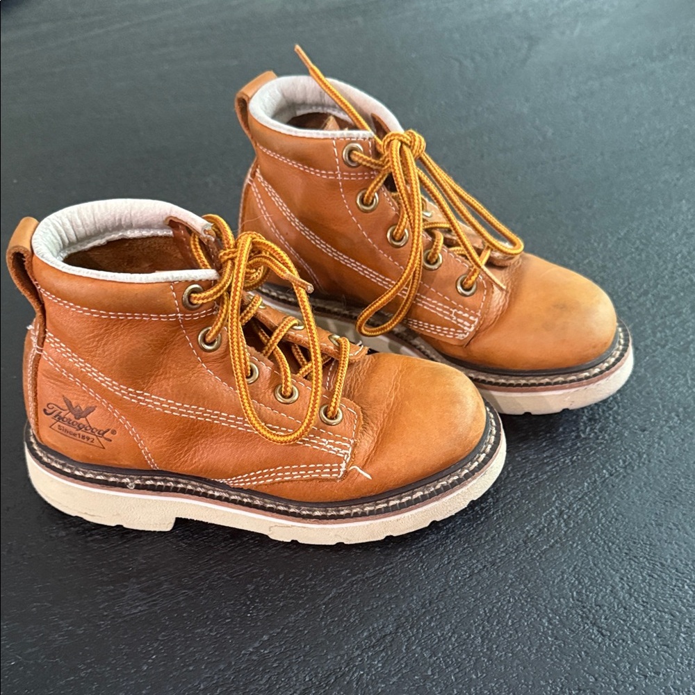Kids Tan Leather Thorogood Boots